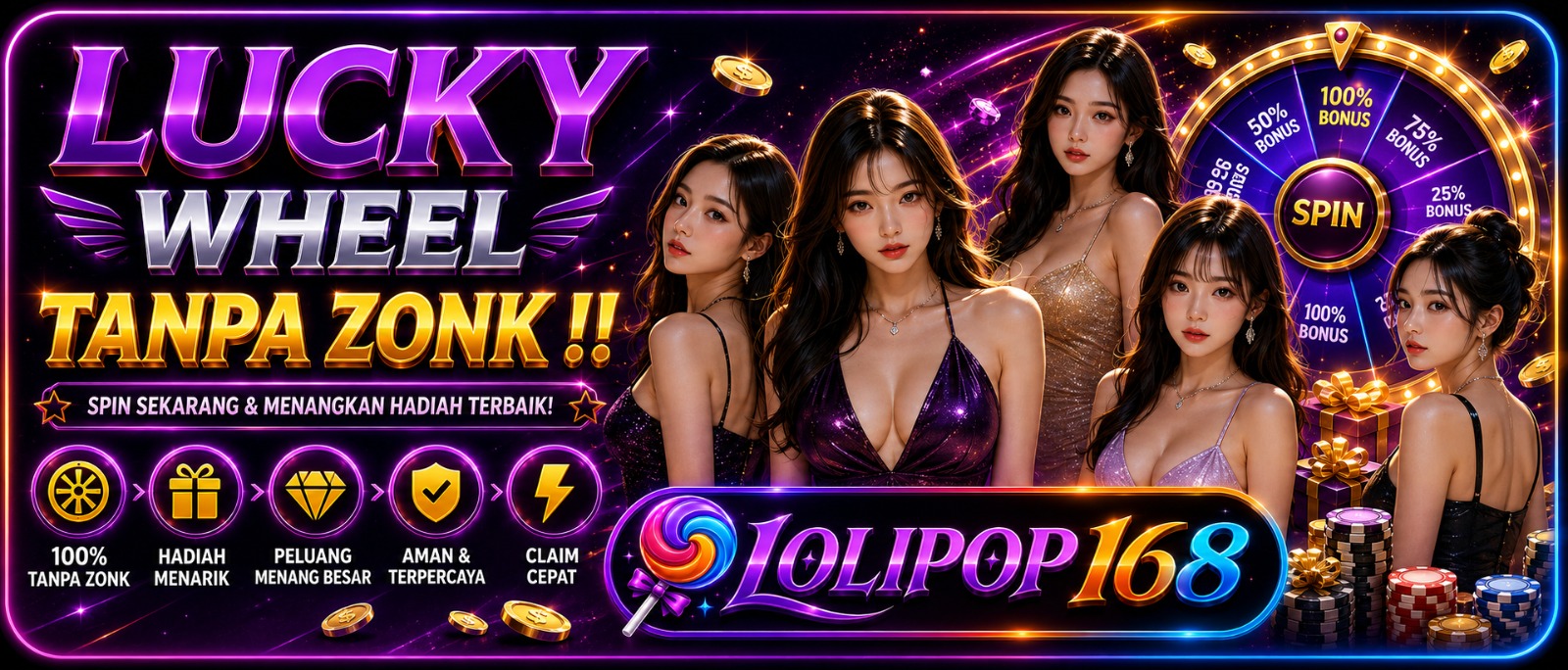 BONUS LUCKY WHEEL DI JAMIN NO ZONK