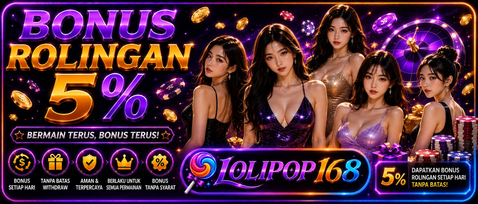 BONUS ROLLINGAN UP TO 5%